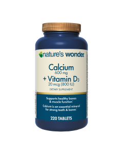 Calcium 600 mg with Vitamin D3 20 mcg (800IU) Tablets