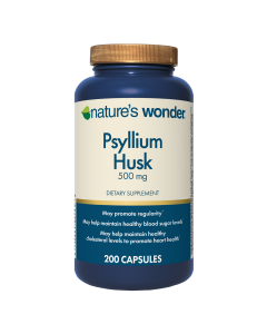 Psyllium Husk Plant-Based Fiber 500 mg Capsules